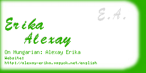 erika alexay business card
